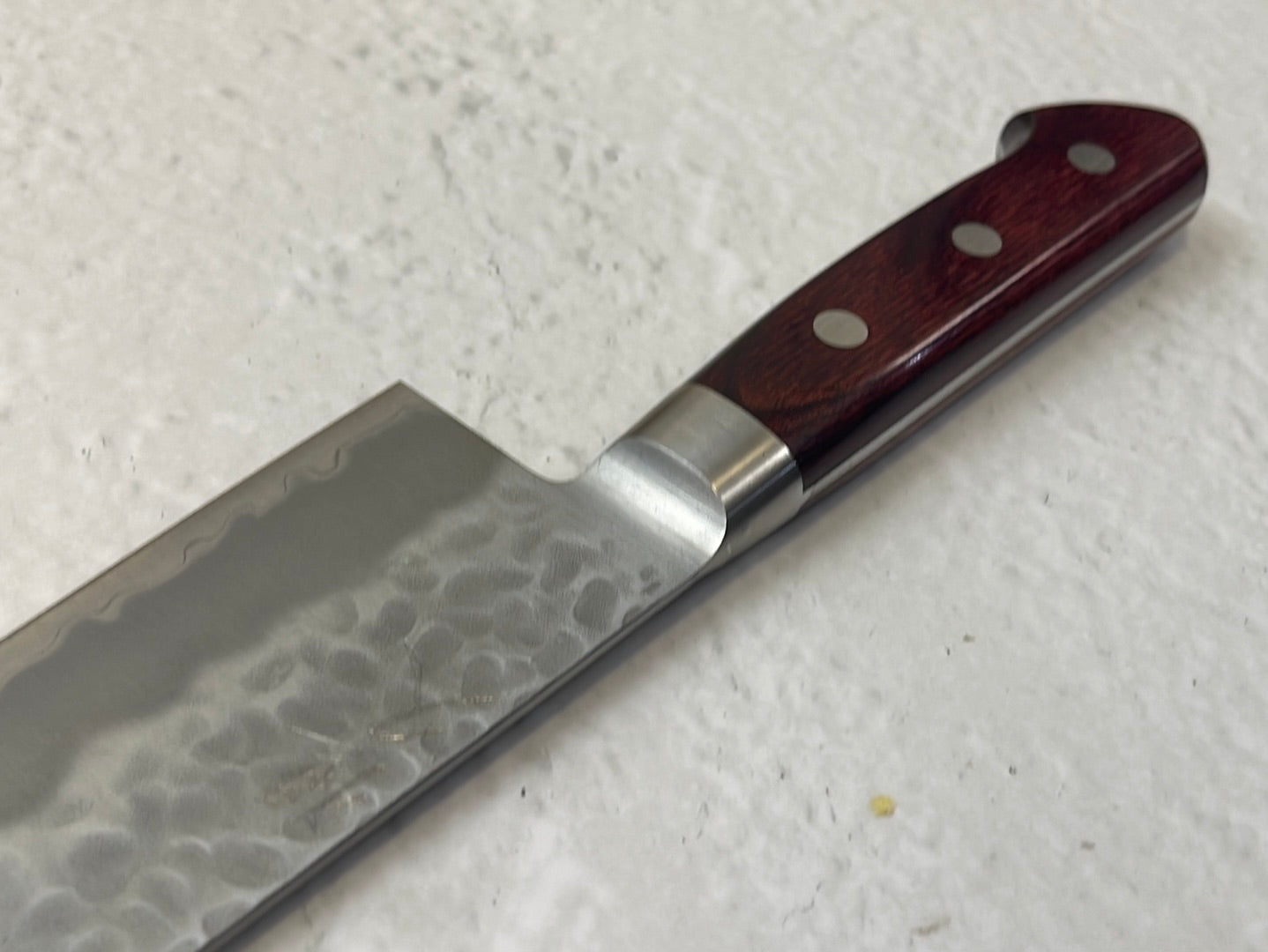 Tsunehisa Aokami Super Santoku 180mm Red Pakka Wood Handle - Made in Japan 🇯🇵