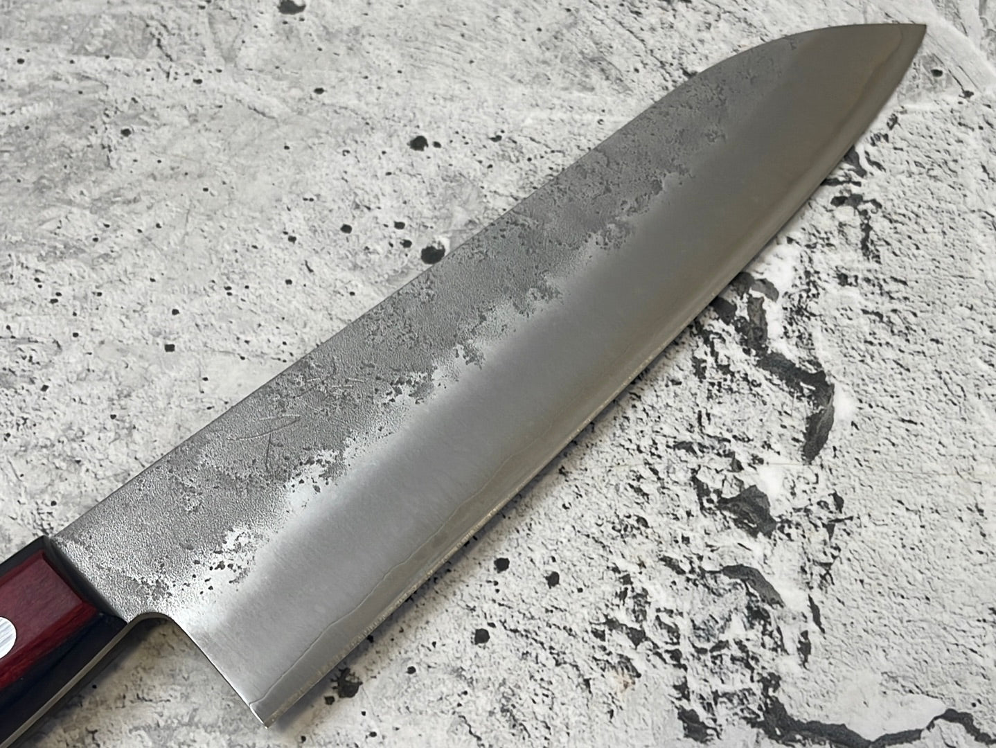 Tsunehisa G3 Nashiji Red Santoku 180mm - Made in Japan 🇯🇵