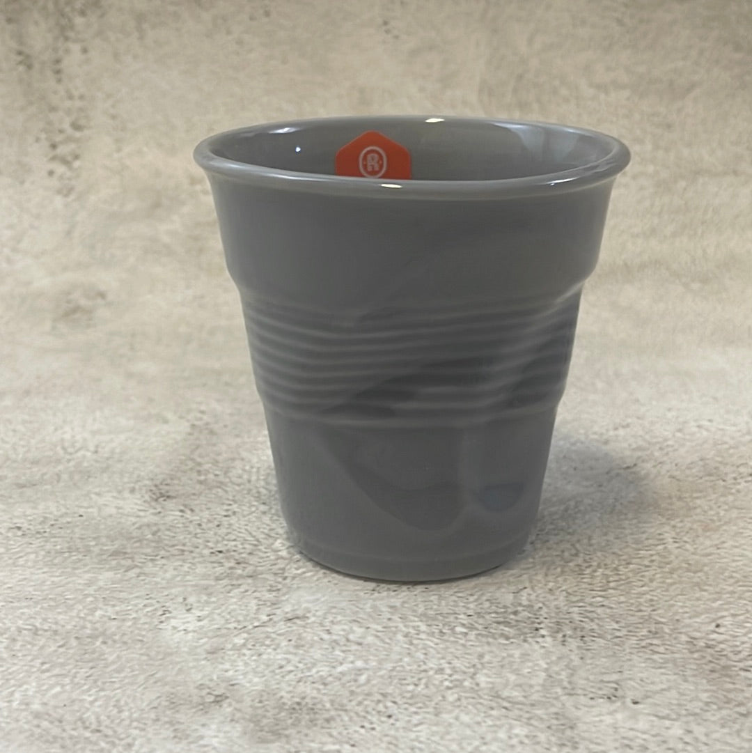 Revol Froissés Cappuccino Cup 180ml Set of 6 - Grey
