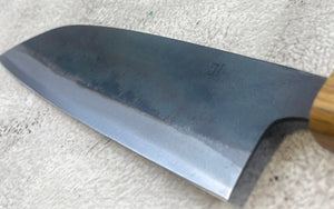 Tsukasa Shiro Kuro 165mm Santoku- Shirogami Steel - Oak Octagnon Handle