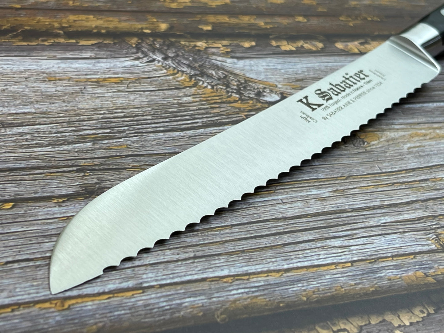K Sabatier Authentic Bread Knife 20cm - HIGH CARBON STEEL Made In France