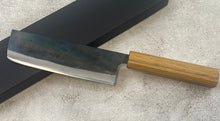 Load image into Gallery viewer, Tsukasa Shiro Kuro 150mm Nakiri - Shirogami Steel - Oak Octagnon Handle