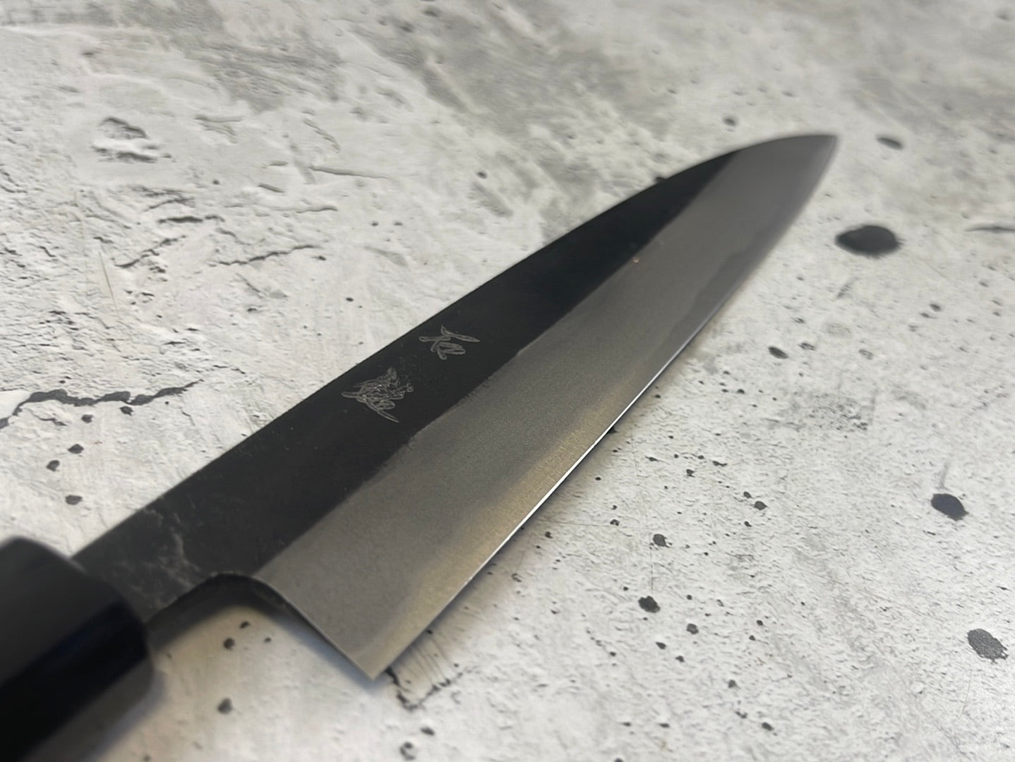 Yoshimune Sujihiki Kurouchi 210 mm (8.3 in) Aogami (Blue) #2 Double-Bevel