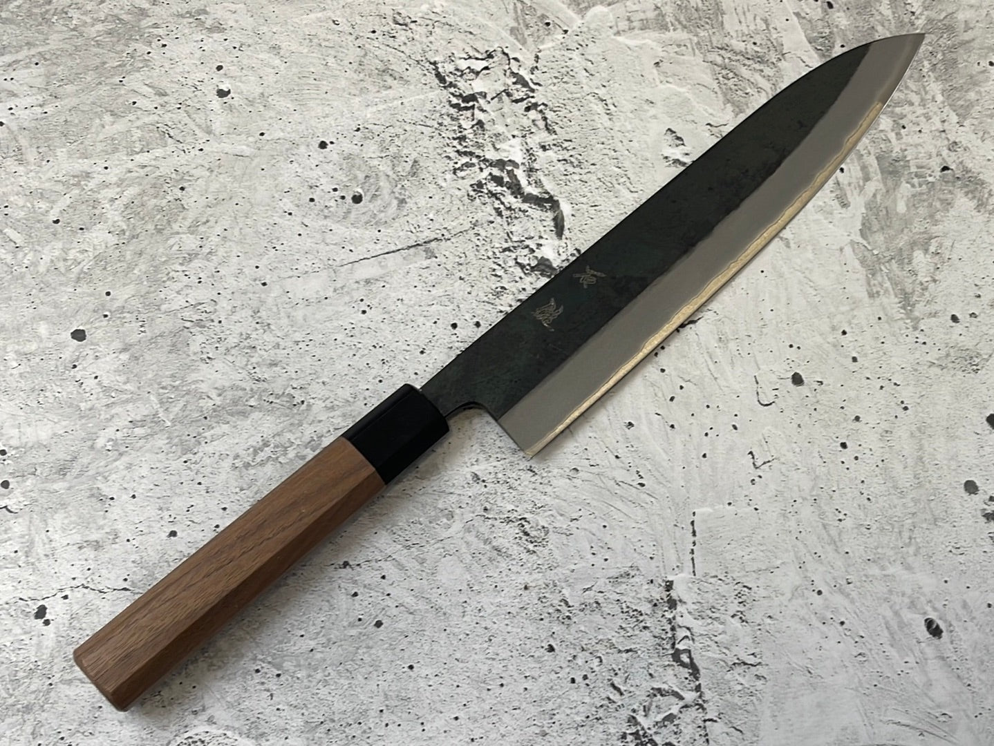 Yoshimune Gyuto Kurouchi 240 mm (9.4 in) Aogami (Blue) #2 Double-Bevel