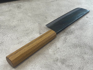 Tsukasa Shiro Kuro 150mm Nakiri - Shirogami Steel - Oak Octagnon Handle