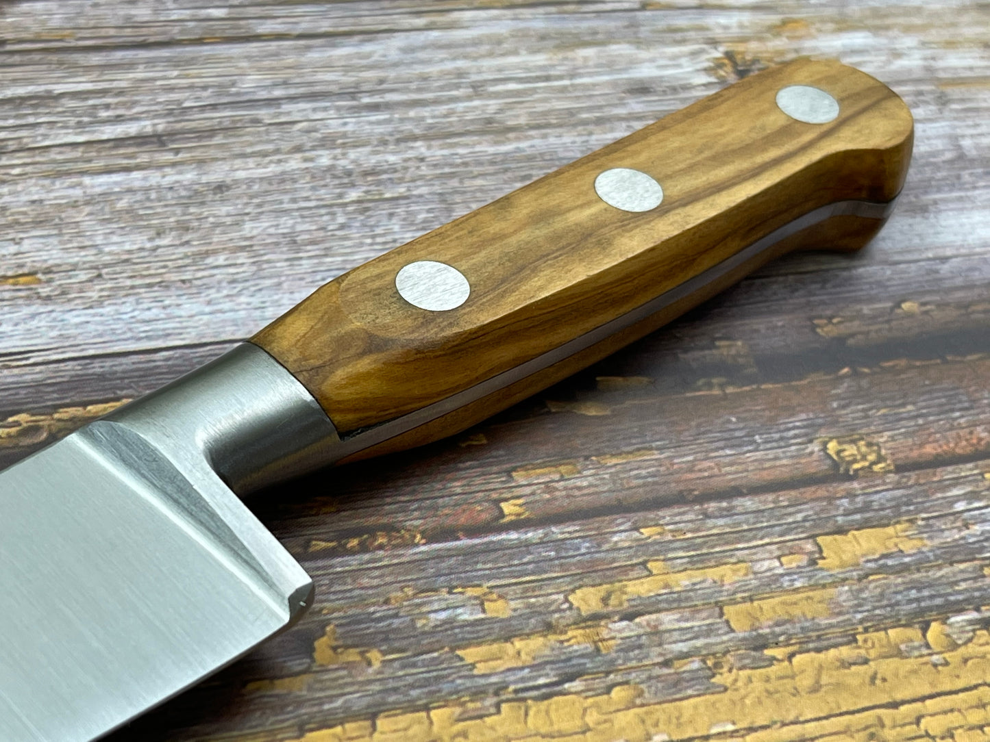 K Sabatier Slicing Knife 250mm - CARBON STEEL - OLIVE WOOD HANDLE