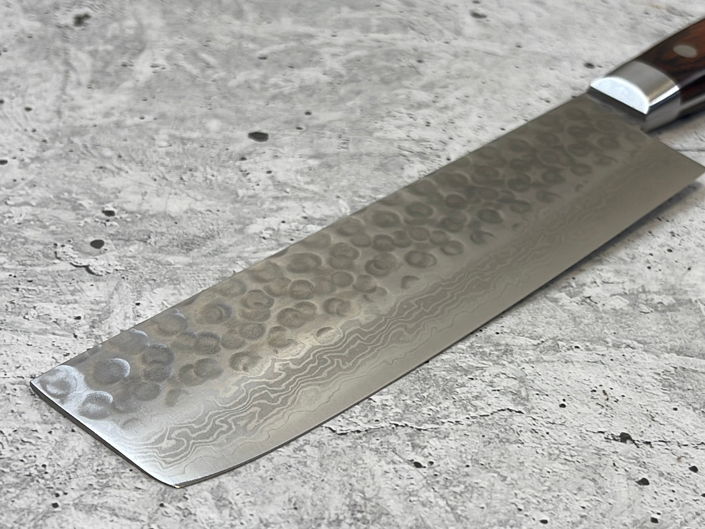 Tsunehisa VG10 33layers Damascus Steel Nakiri 180mm Brown Pakka Wood Handle - Made in Japan 🇯🇵