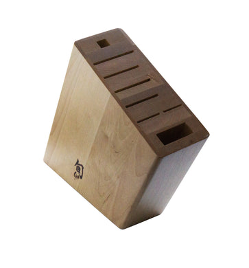 Shun Birch 8 Slots Wooden Angled Knife Block