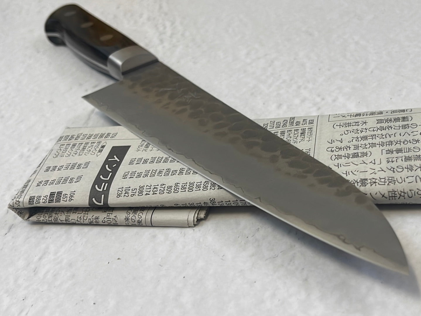 Tsunehisa AUS-8 Tsuchime Gyuto Knife 180mm Brown Pakka Wood - Made in Japan 🇯🇵