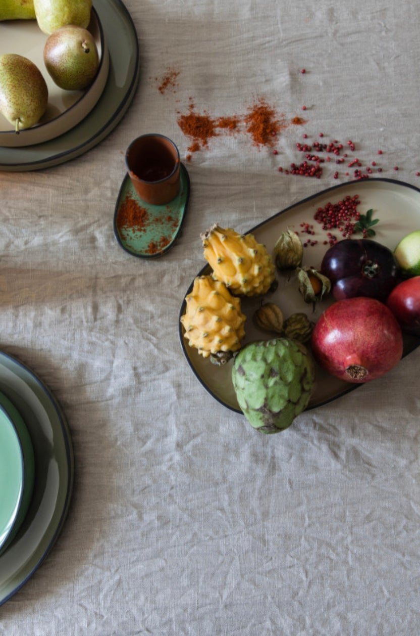 Revol Caractère Oval Serving Plate 35cm - Cardamom