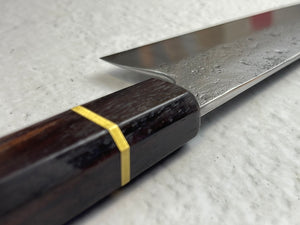 Gyuto 230mm Western Hybrid Nashiji  Full Rosewood with Brass Spacer