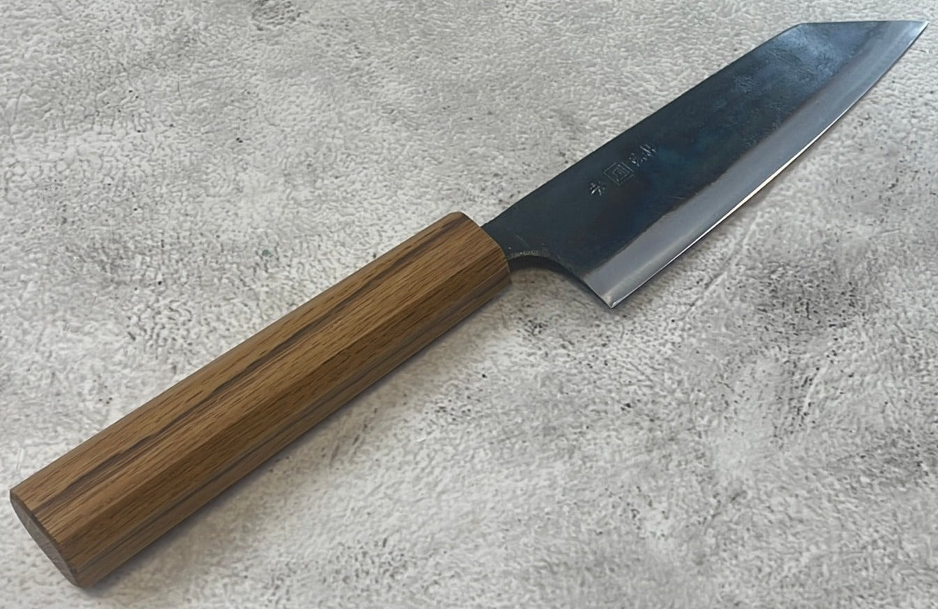 Tsukasa Shiro Kuro 150mm Bunka- Shirogami Steel - Oak Octagnon Handle
