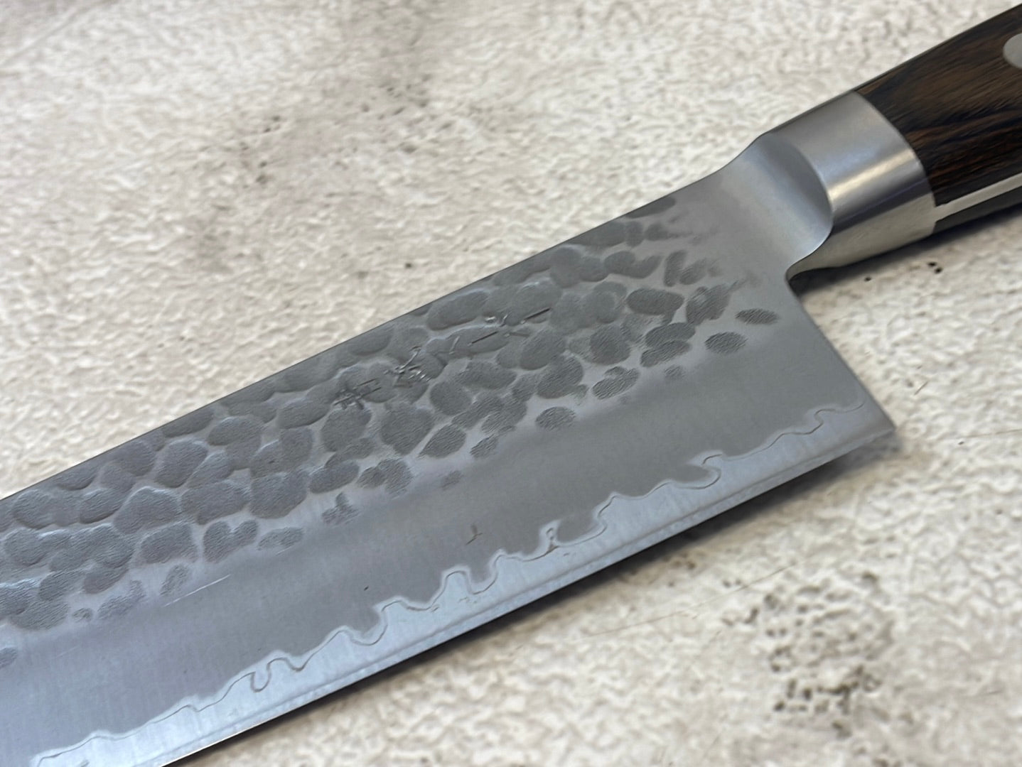 Tsunehisa Aokami Super Gyuto 210mm Brown Pakka Wood Handle - Made in Japan 🇯🇵