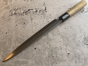 Vintage Japanese Yanagiba Knife 220mm Made in Japan 🇯🇵 Carbon Steel 582