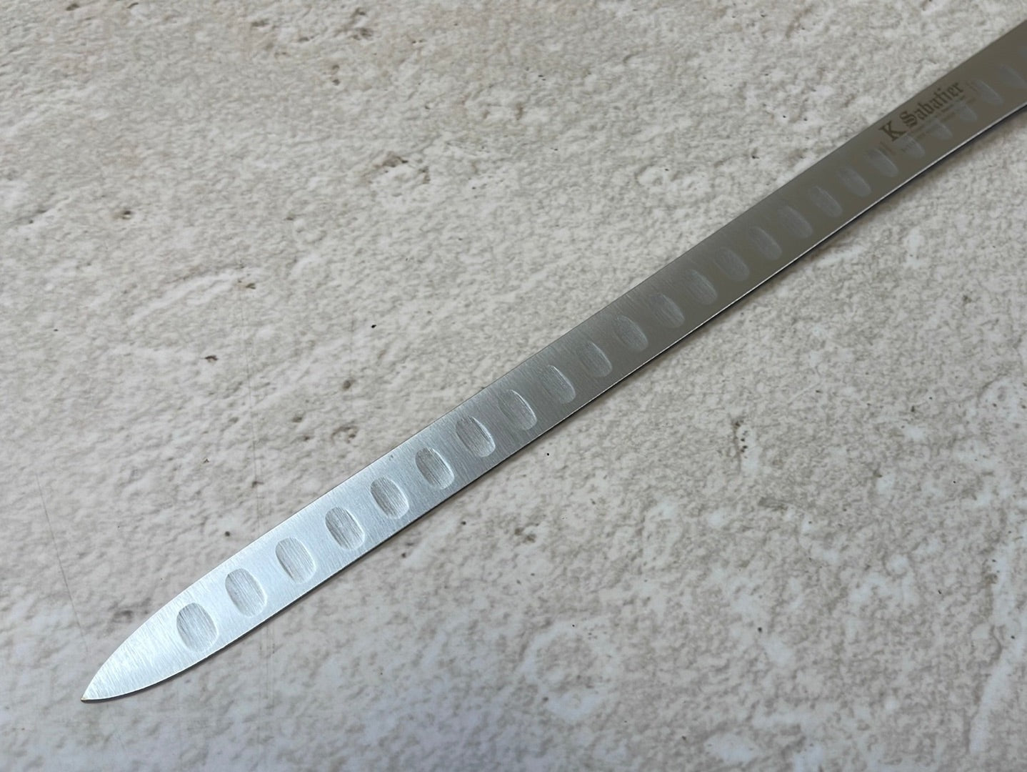 K Sabatier Authentique Salmon Slicing (Air Pockets) Knife 300mm - HIGH CARBON STEEL Made In France