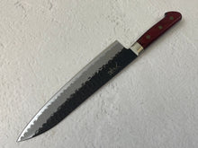 Load image into Gallery viewer, Tsunehisa Aogami Super Kuro Tsutime Gyuto Knife 210mm  Red Pakka Wood Handle - Made in Japan 🇯🇵