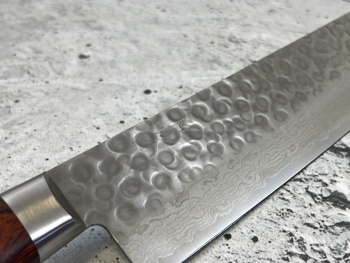 Tsunehisa VG10 33layers Damascus Steel Nakiri 180mm Brown Pakka Wood Handle - Made in Japan 🇯🇵