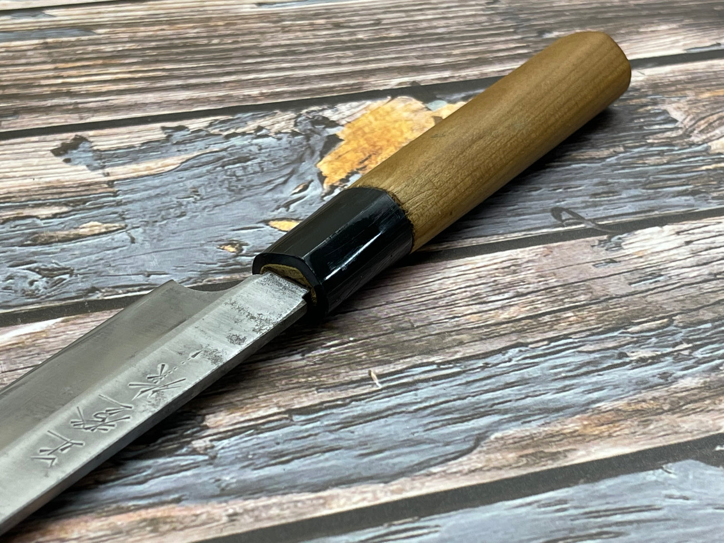 Vintage Japanese Yanagiba Knife 200mm Made in Japan 🇯🇵 Carbon Steel 95