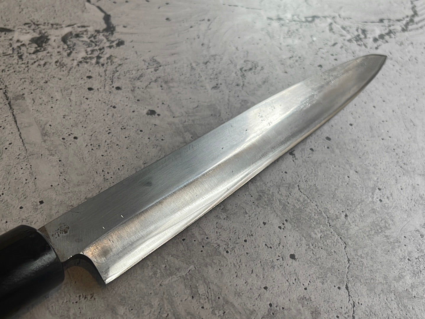 Vintage Japanese Yanagiba Knife 220mm Made in Japan 🇯🇵 Carbon Steel 582