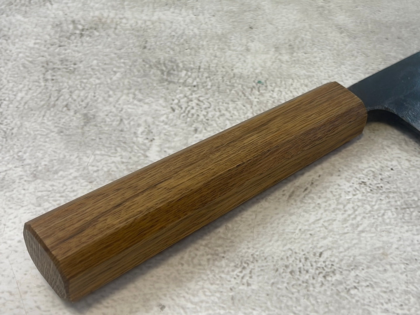 Tsukasa Shiro Kuro 180mm Gyuto- Shirogami Steel - Oak Octagnon Handle