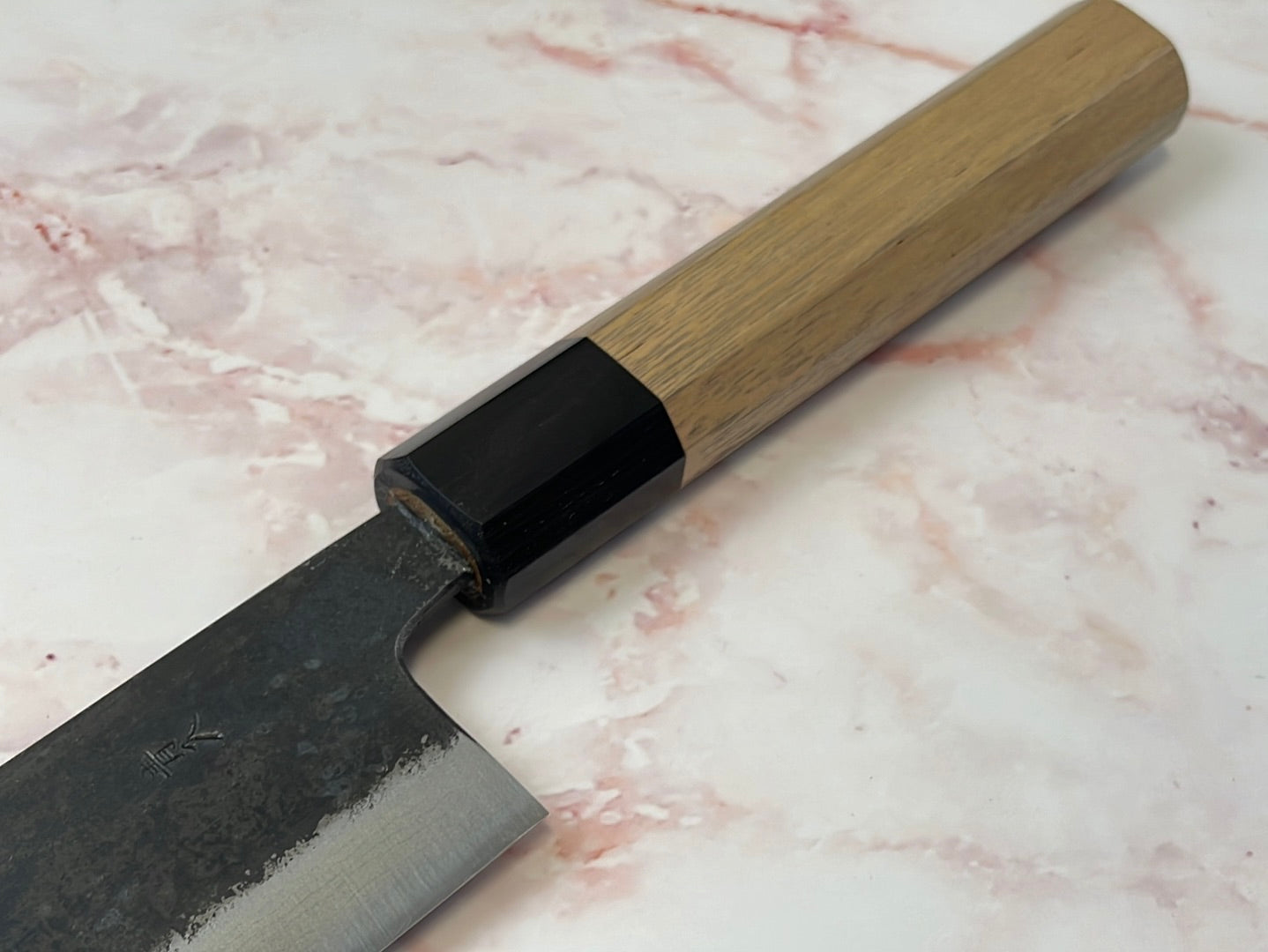 Yoshimune Gyuto Kurouchi 210 mm (8.3 in) Aogami (Blue) #2 Damascus (17 layers) Double-Bevel
