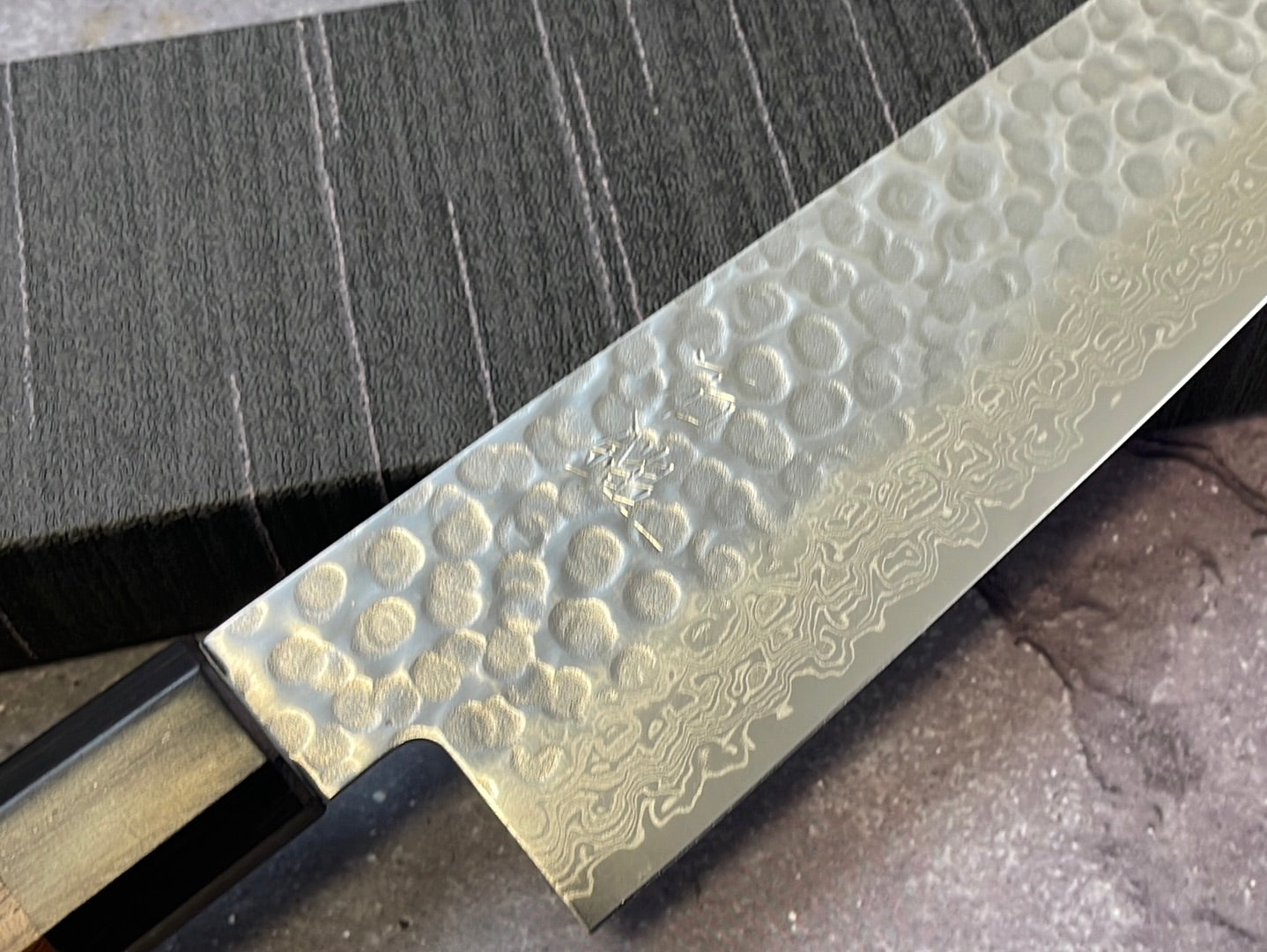 Yoshimune Gyuto Damascus Hammered Finish Knife 240 mm (9.4 in) Stainless clad Aus10