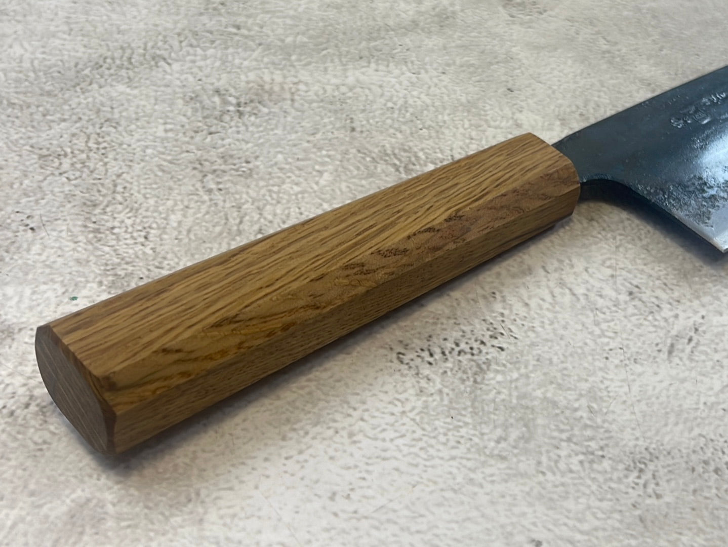 Tsukasa Shiro Kuro 180mm Nakiri - Shirogami Steel - Oak Octagnon Handle