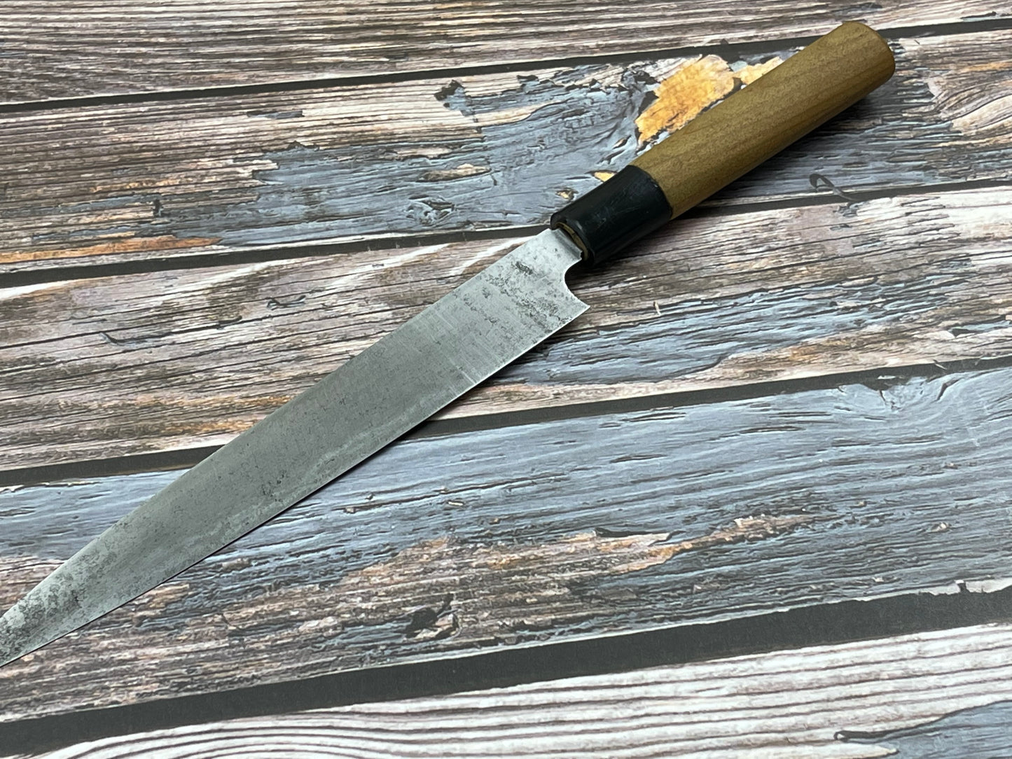 Vintage Japanese Yanagiba Knife 200mm Made in Japan 🇯🇵 Carbon Steel 95