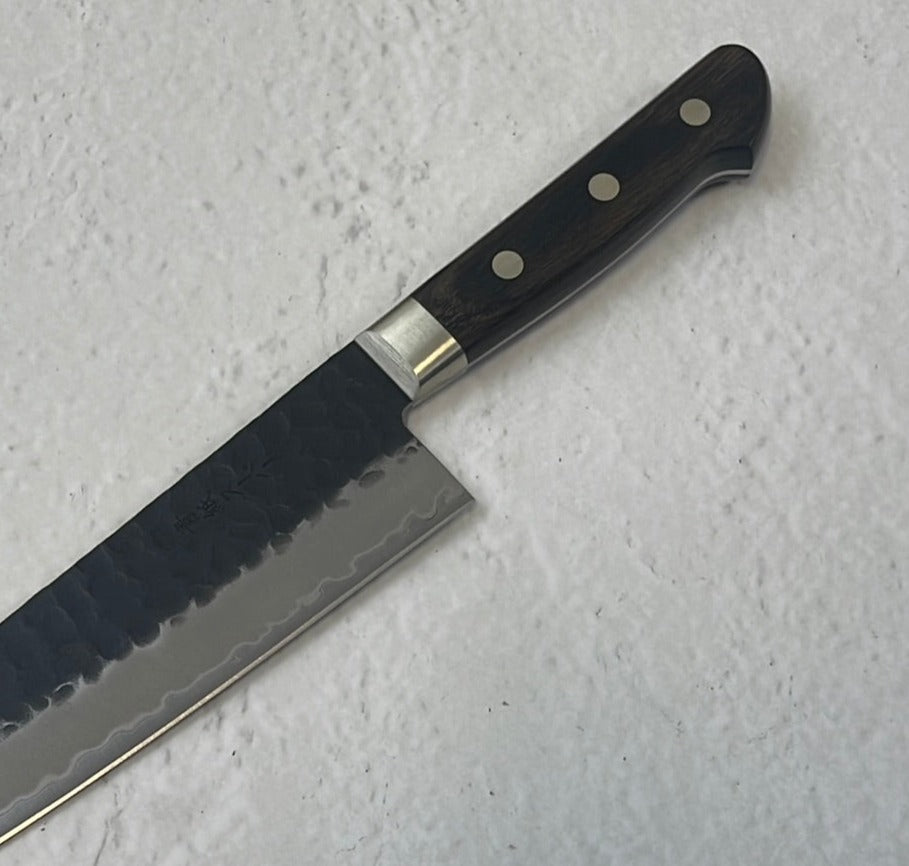 Tsunehisa AS Stainless Santoku Knife 180mm - Made in Japan 🇯🇵 Brown Pakka Wood Handle