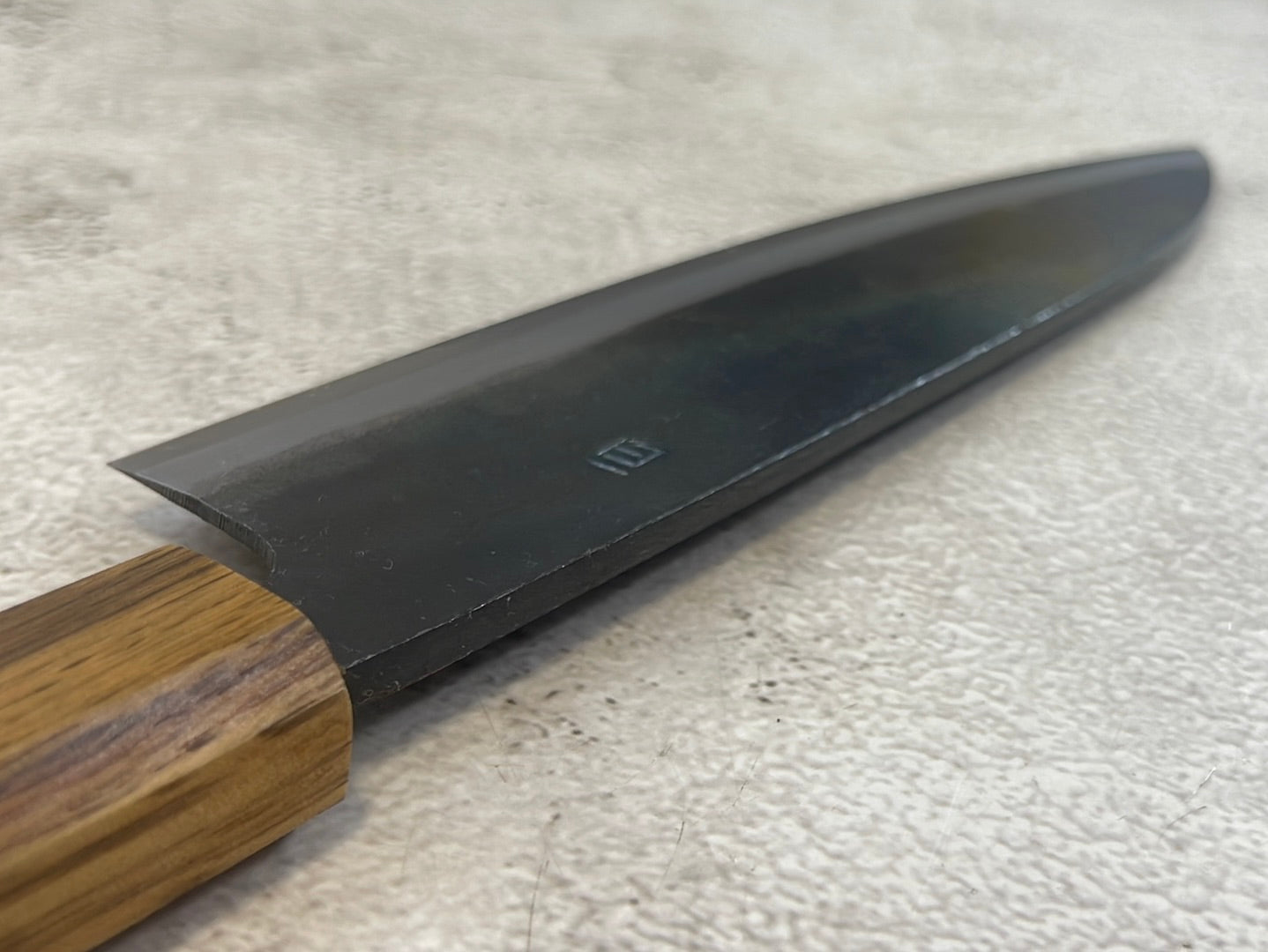 Tsukasa Shiro Kuro 180mm Gyuto- Shirogami Steel - Oak Octagnon Handle