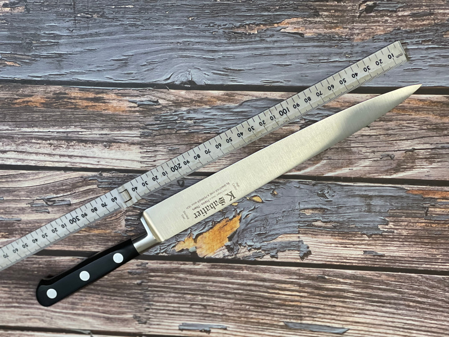 K Sabatier Authentique Slicing Knife 250mm - HIGH CARBON STEEL Made In France