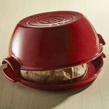 Load image into Gallery viewer, Emile Henry Round Bread Baker - Burgundy