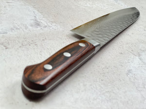 Japanese V10 Damascus Steel Tomita Gyuto Knife 180mm - Made in Sakai 🇯🇵 Japan