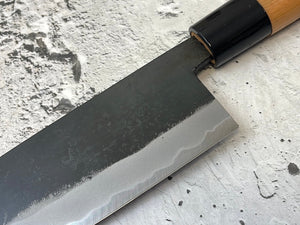 Hinokuni Shirogami #1 Santoku Knife 180mm Cherry Wood Handle - Made in Japan 🇯🇵