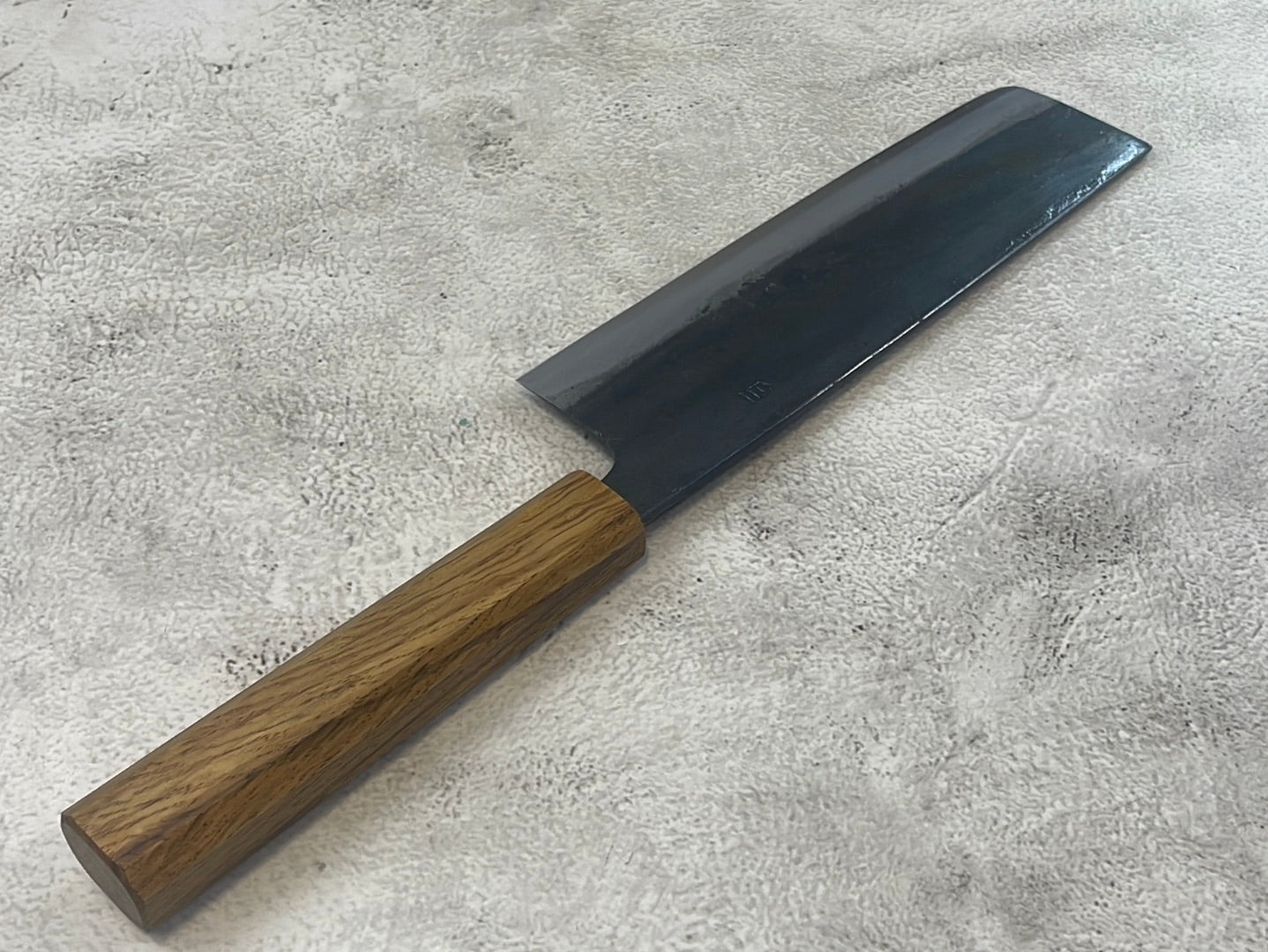 Tsukasa Shiro Kuro 180mm Nakiri - Shirogami Steel - Oak Octagnon Handle