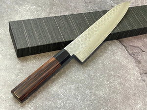 Yoshimune Gyuto Damascus Hammered Finish Knife 210 mm (9.4 in) Stainless clad Aus10