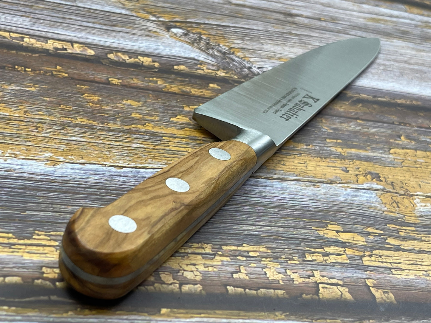 K Sabatier Chef Knife 200mm - CARBON STEEL - OLIVE WOOD HANDLE
