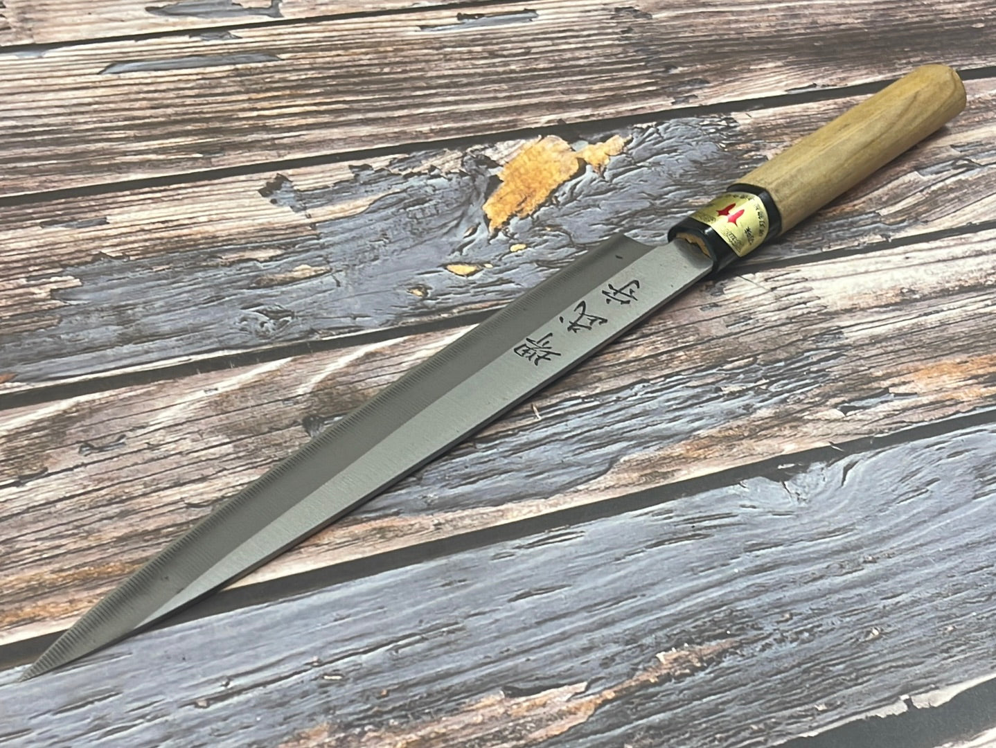 Vintage Japanese Yanagiba Knife 200mm Made in Japan  🇯🇵 Carbon Steel 877