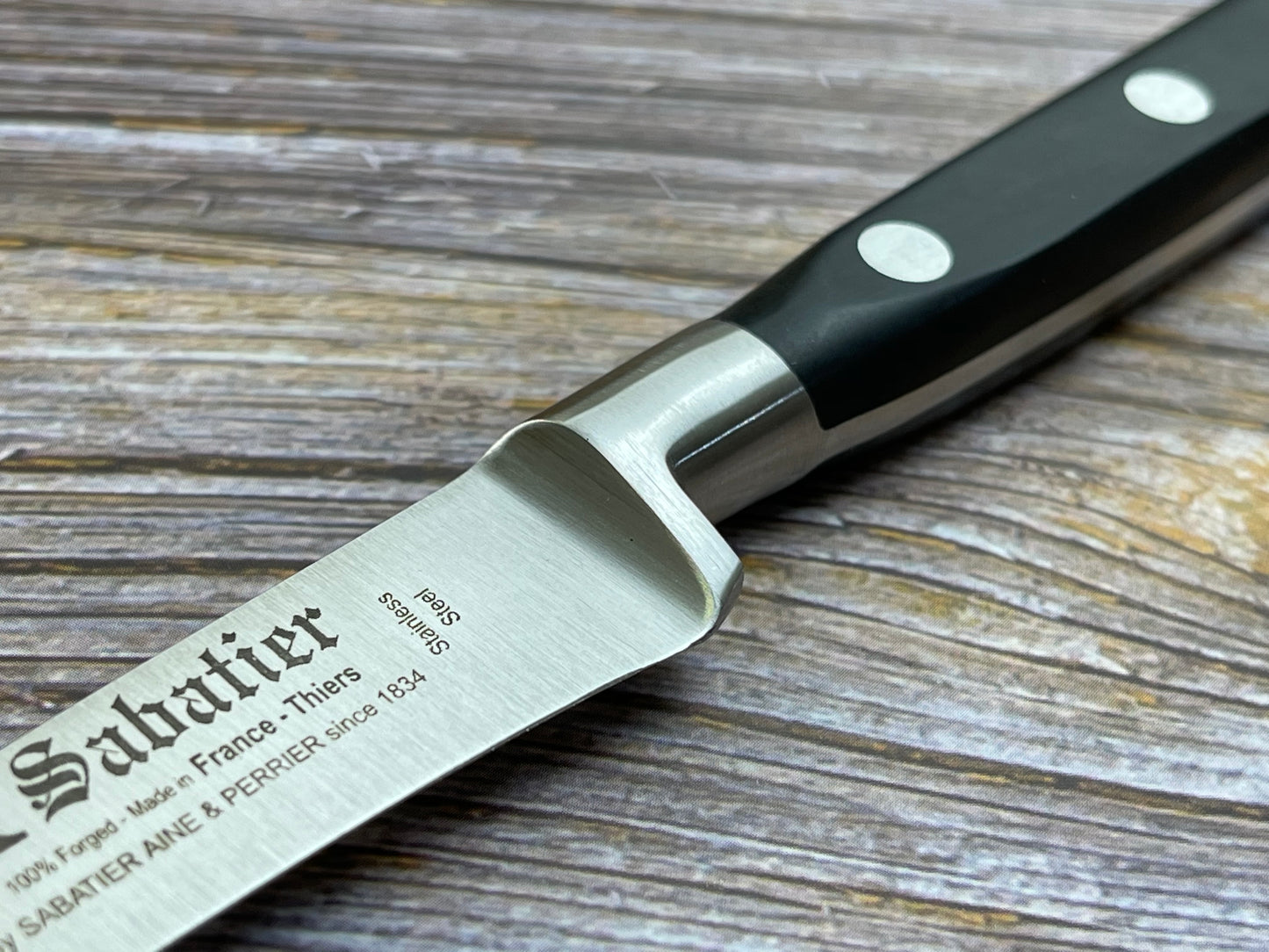 K Sabatier Authentique Curbed Paring Knife 8cm - High Carbon Steel