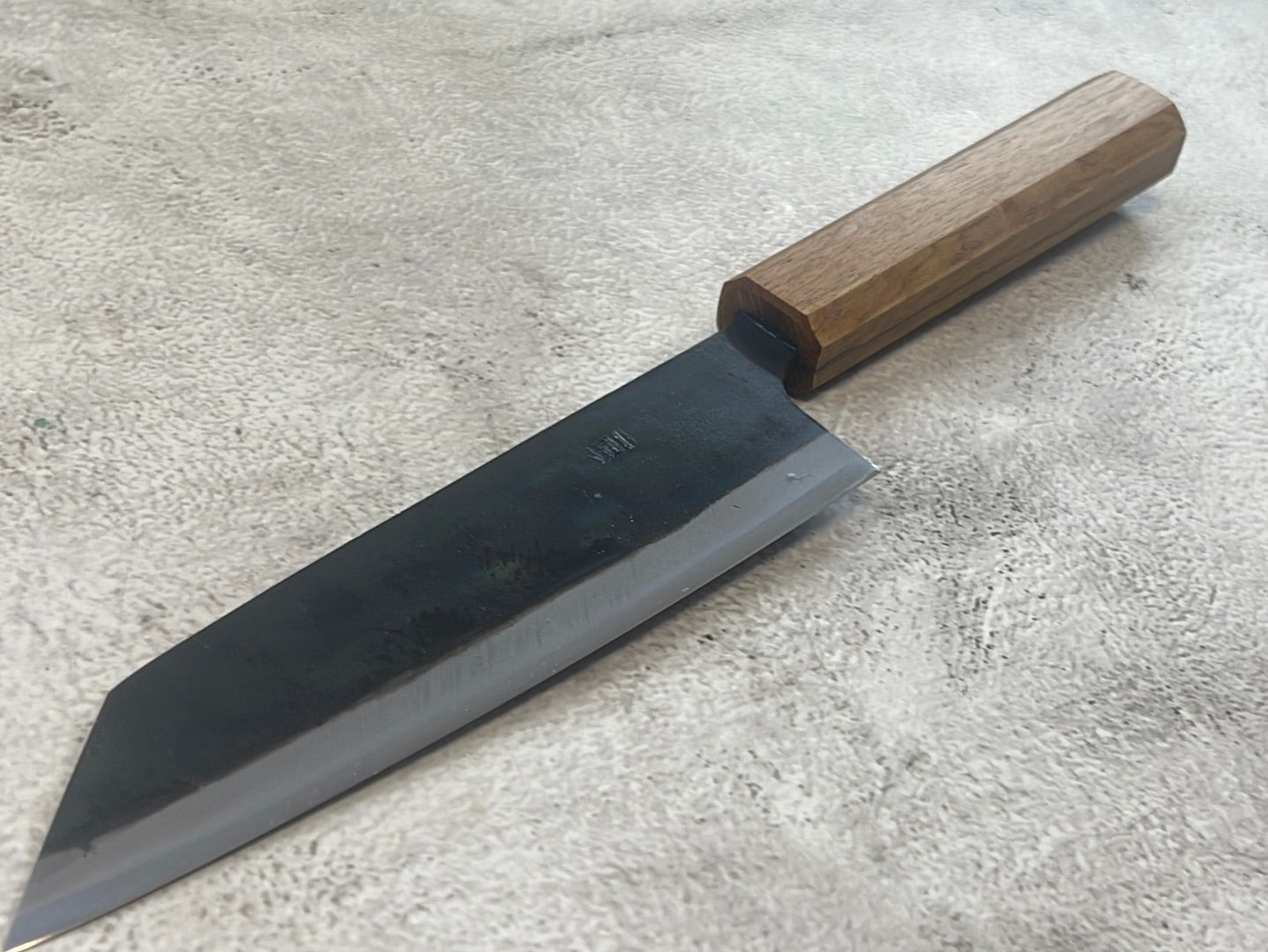 Tsukasa Shiro Kuro 150mm Bunka- Shirogami Steel - Oak Octagnon Handle