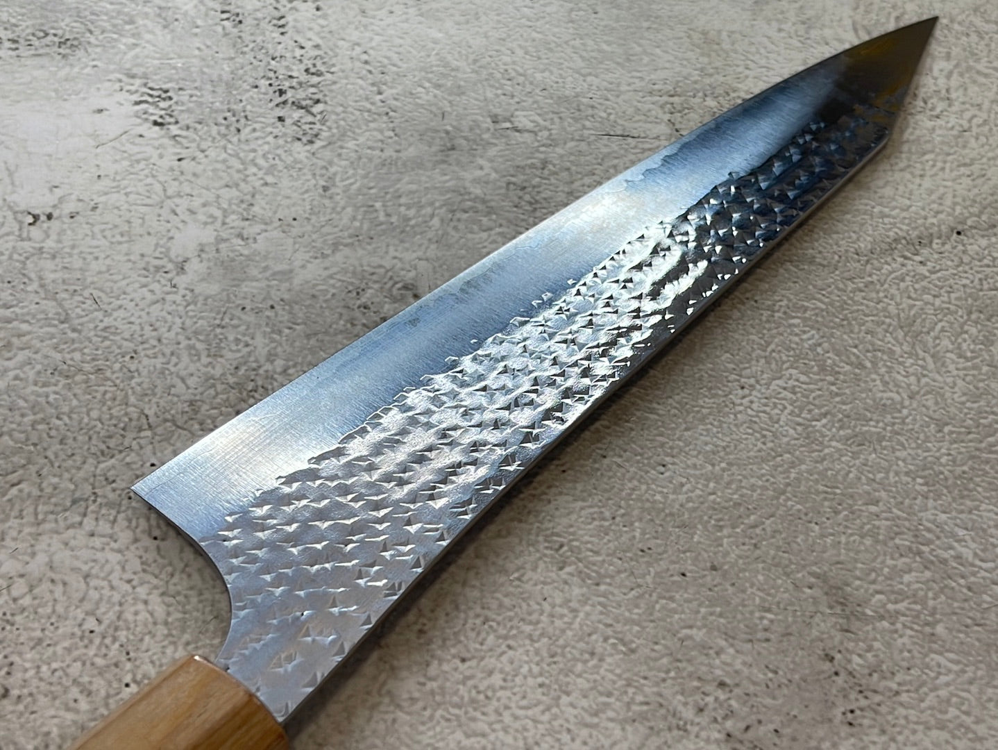 Yu Kurosaki R2(SG2) Hammered SENKO-EI WA RS8H Japanese Gyuto 240mm with Brown-Ring Octagonal Handle