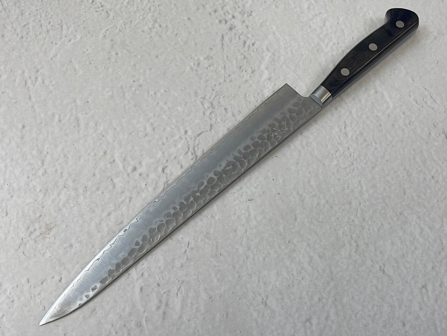 Tsunehisa AUS-8 Tsuchime Sujihiki Knife 240mm Brown Pakka Wood - Made in Japan 🇯🇵