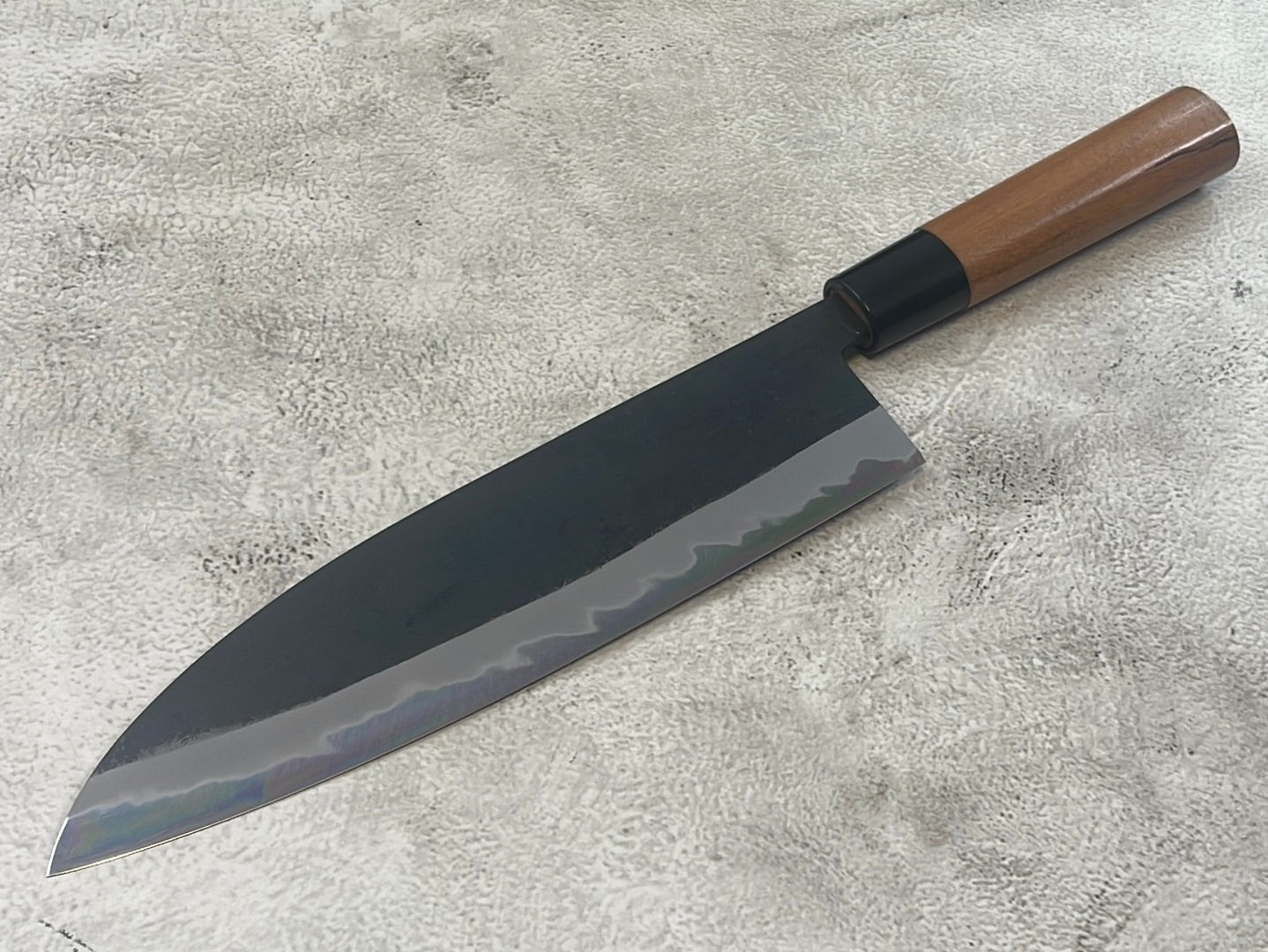 Hinokuni Shirogami #1 Santoku Knife 210mm Cherry Wood Handle - Made in Japan 🇯🇵
