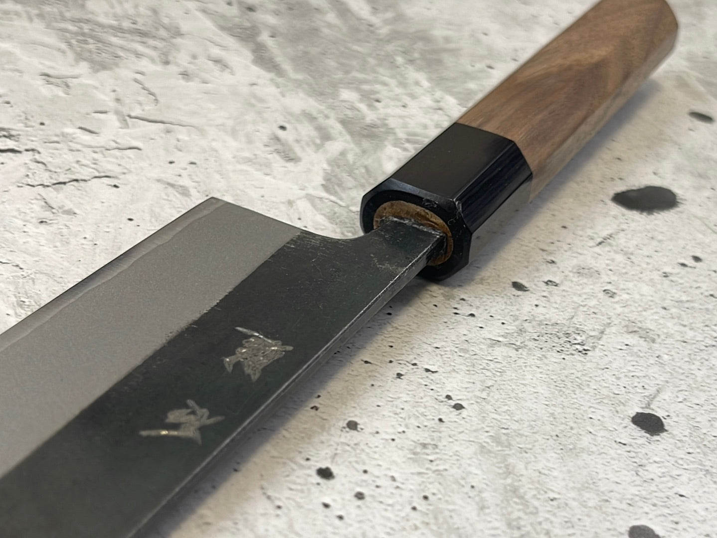 Yoshimune Gyuto Kurouchi 210 mm (8.3 in) Aogami (Blue) #2 Double-Bevel