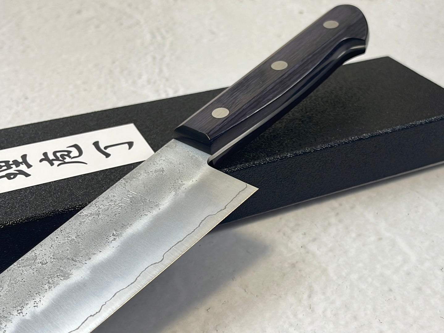 Tsunehisa G3 Nashiji Purple Santoku 180mm - Made in Japan 🇯🇵