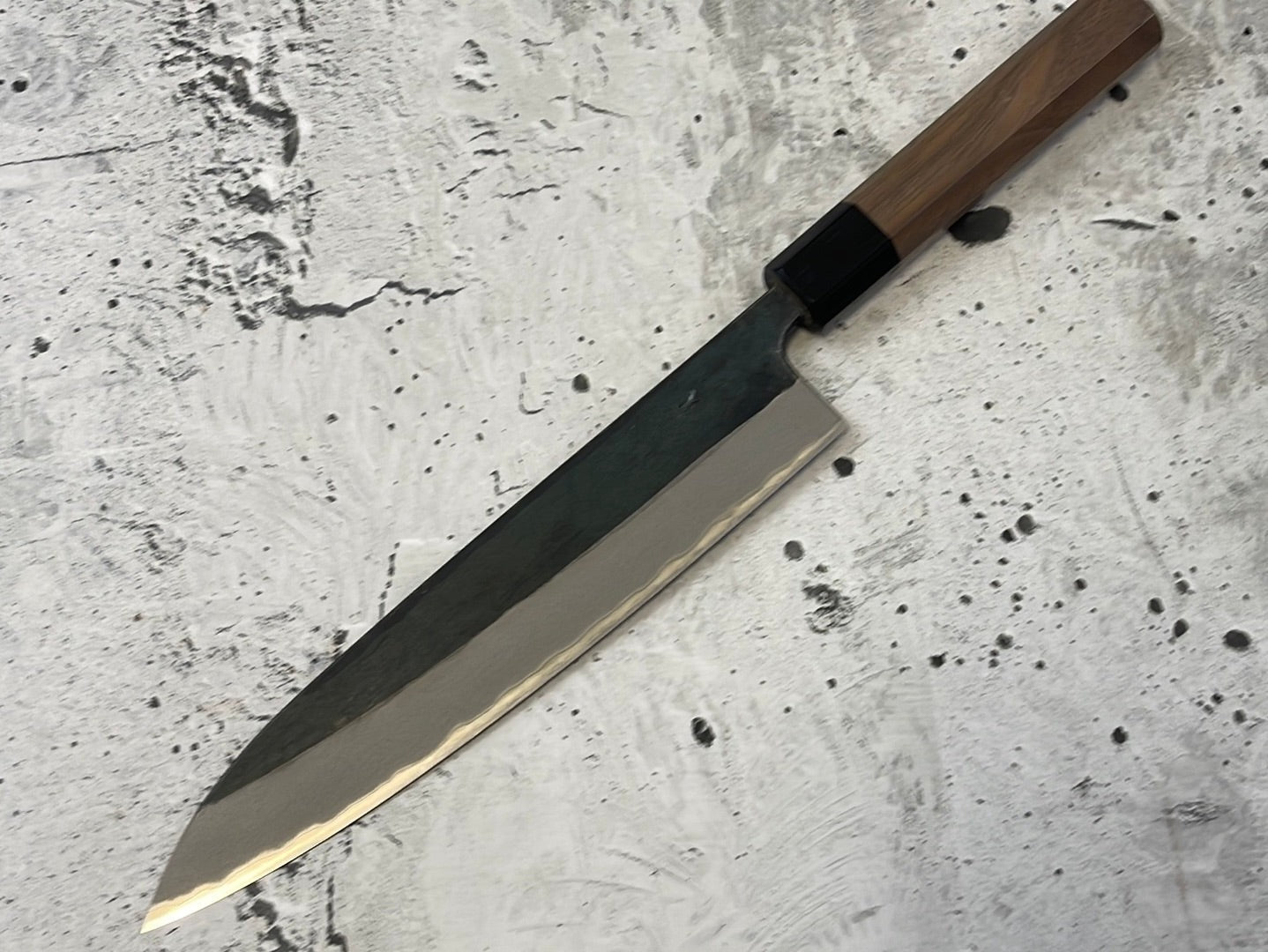 Yoshimune Gyuto Kurouchi 210 mm (8.3 in) Aogami (Blue) #2 Double-Bevel