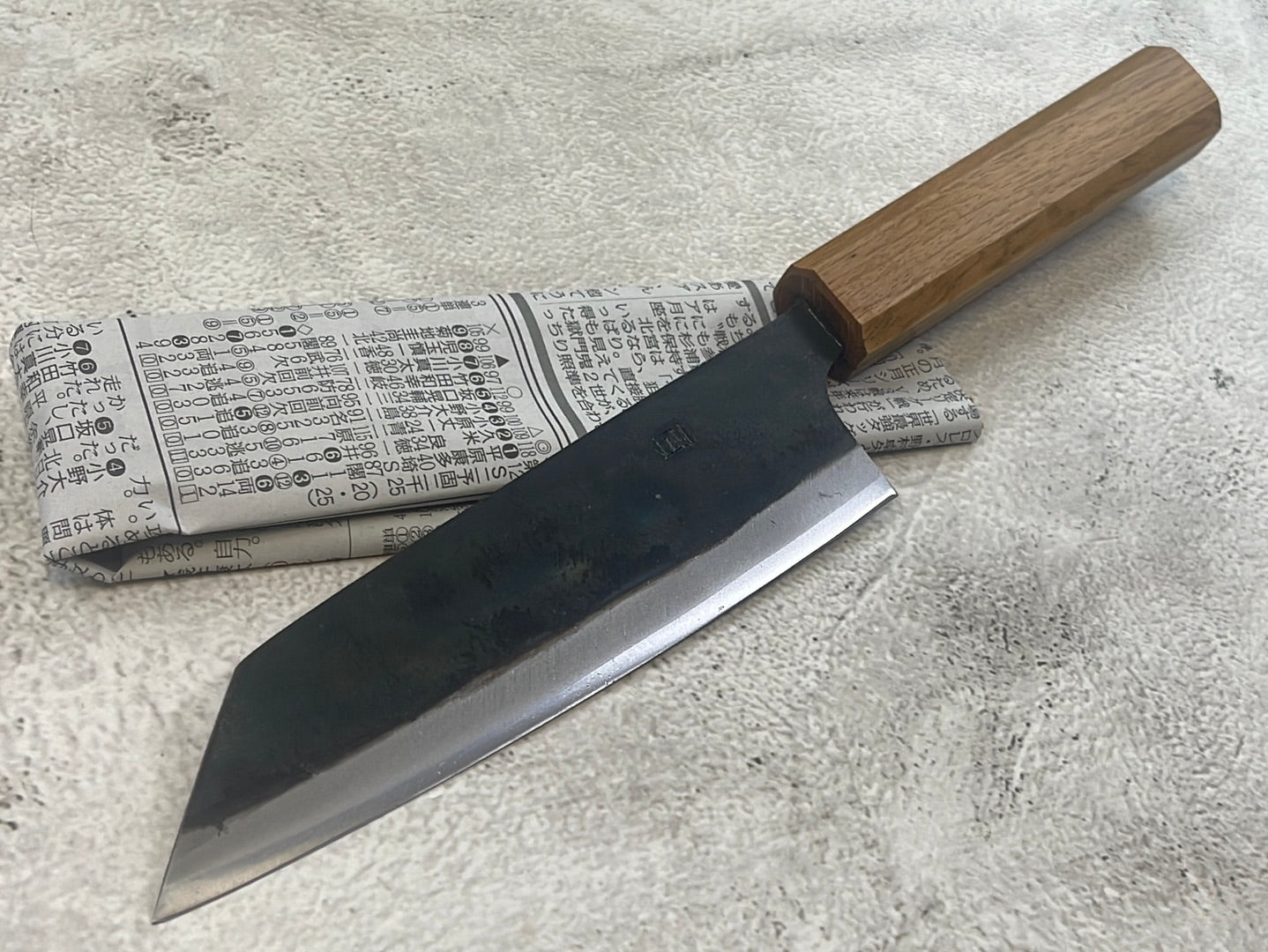 Tsukasa Shiro Kuro 150mm Bunka- Shirogami Steel - Oak Octagnon Handle