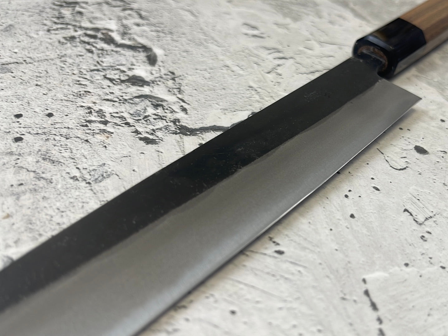 Yoshimune Sujihiki Kurouchi 240 mm (9.4 in) Aogami (Blue) #2 Double-Bevel