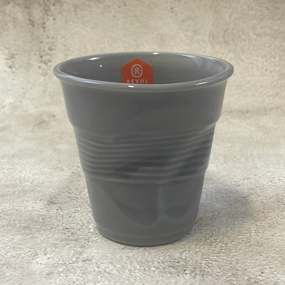 Revol Froissés Cappuccino Cup 180ml Set of 6 - Grey