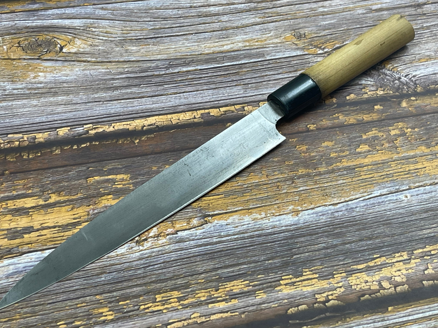 Vintage Japanese Yanagiba Knife 200mm  Made in Japan 🇯🇵 Carbon Steel 480